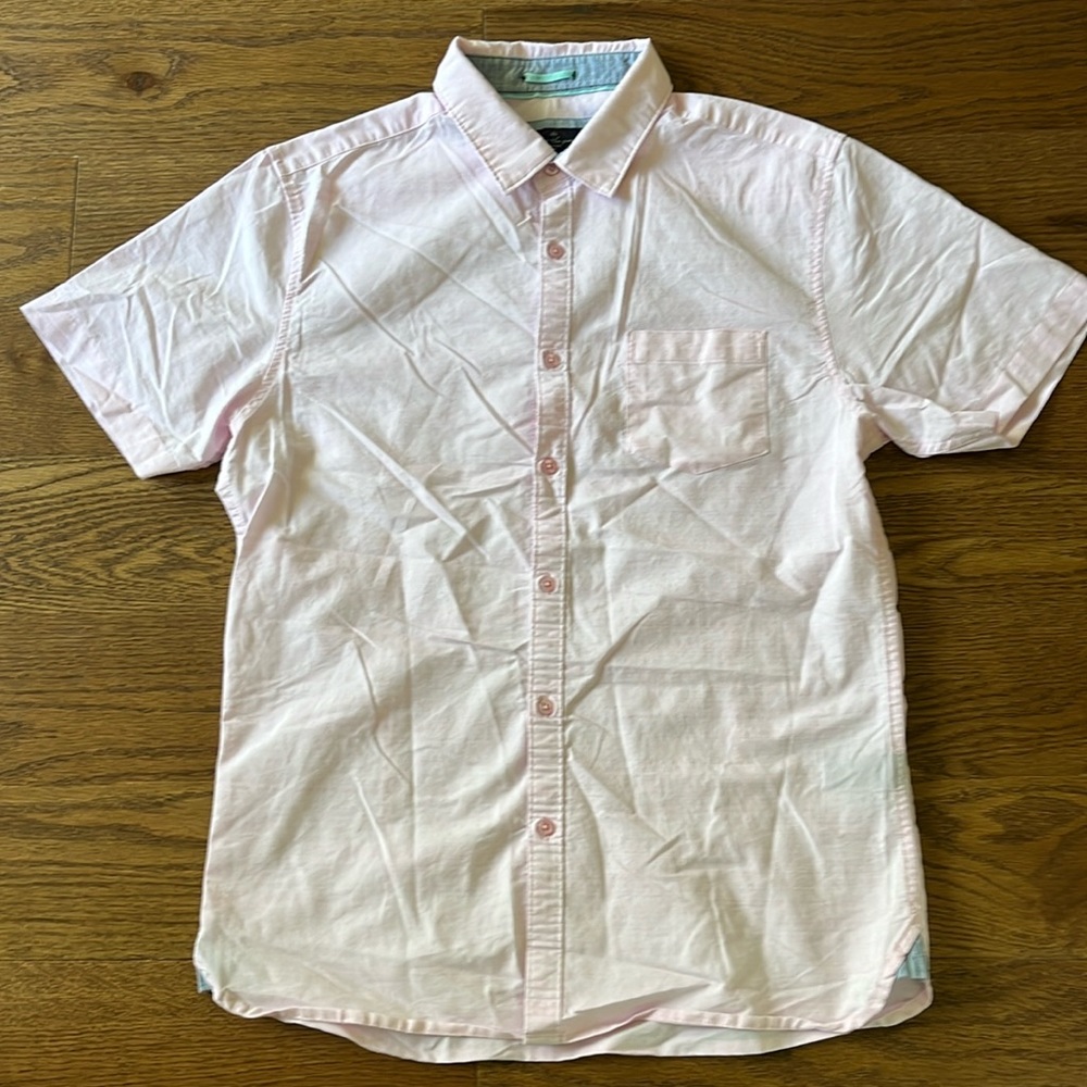 Across the Pond Short Sleeve Button Down Shirt.